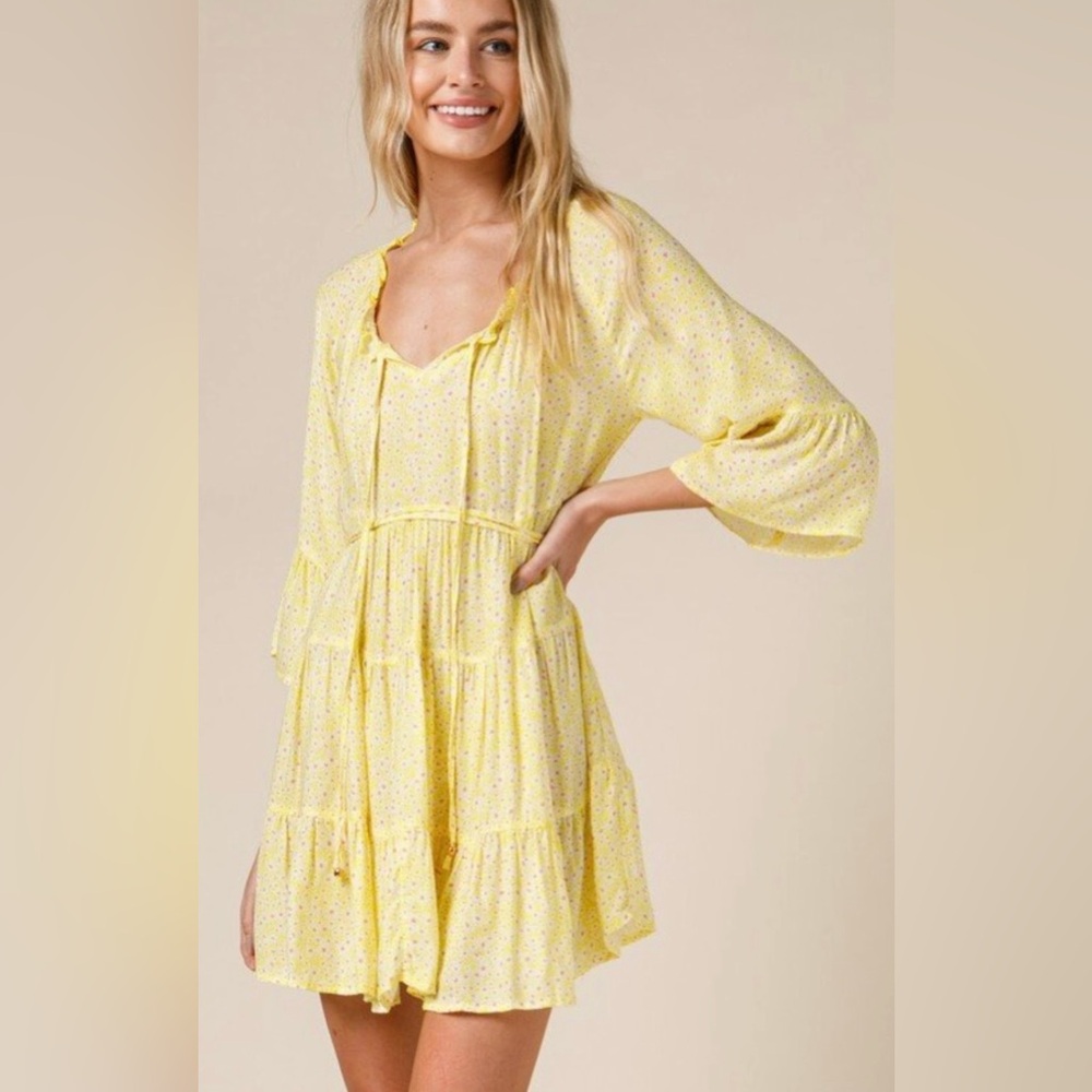 Yellow Floral Dress